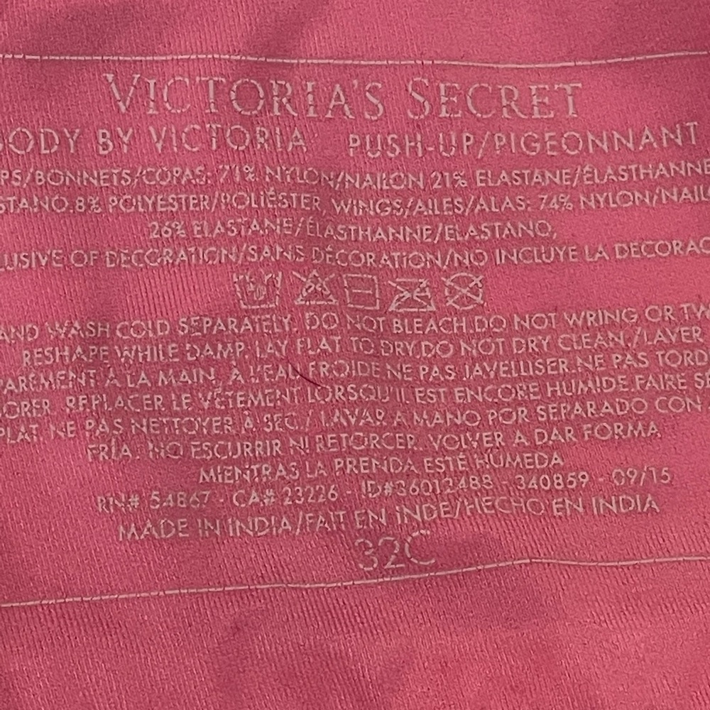 Victoria’s Secret pink lace Demi bra 32C - Picture 6 of 8